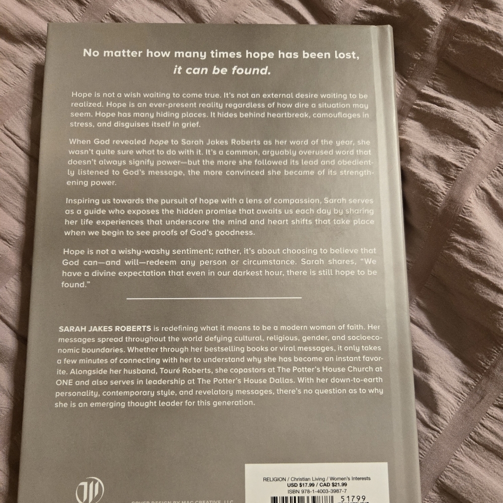 All Hope is Found by Sarah Jakes Roberts - Gray Hardcover - Picture 2 of 2